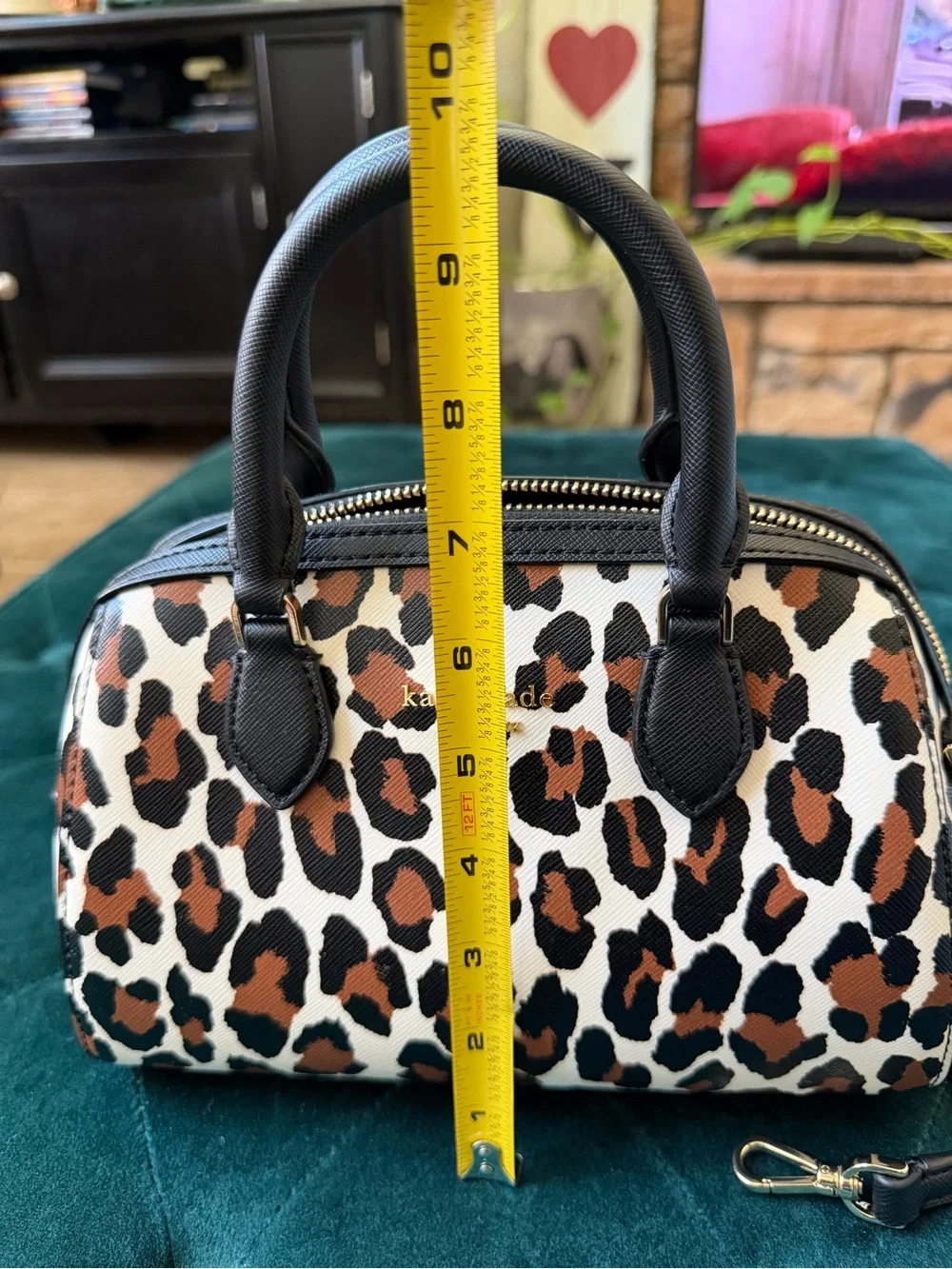 Kate Spade Madison Spotted Leopard Small Duffel Crossbody